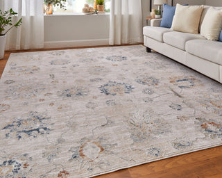 The Rug Corner Feizy Pasha Transitional Floral & Botanical - Taupe/Ivory/Blue  Pasha Transitional Floral & Botanical - Taupe/Ivory/Blue
