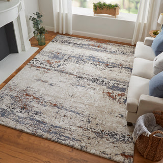 The Rug Corner Feizy Gilmore Modern Abstract - Ivory/Blue/Gray  