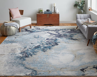 Astra Transitional Abstract - Blue/Gray/Ivory