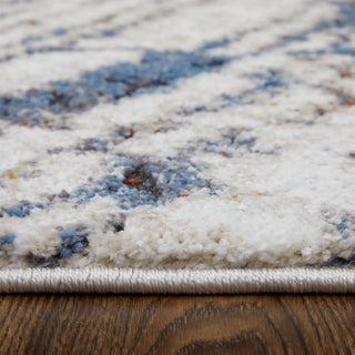 The Rug Corner Feizy Gilmore Modern Abstract - Ivory/Blue/Orange  
