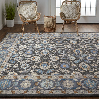 Rylan Transitional Oriental - Taupe/Blue/Ivory