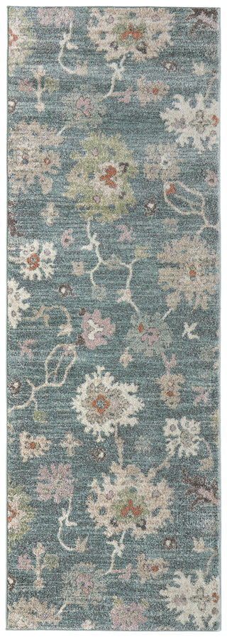 Dartmouth Transitional Abstract - Blue/Ivory/Pink