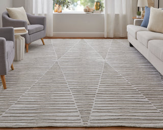 Elias Modern Geometric - Ivory/Tan