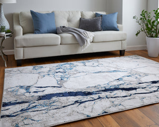 The Rug Corner Feizy Indio Modern Abstract - Ivory/Blue/Black  Indio Modern Abstract - Ivory/Blue/Black