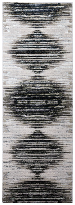 The Rug Corner Feizy Micah Modern Diamond - Black/Silver/Taupe  