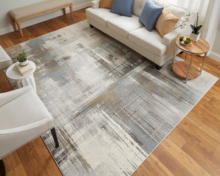 The Rug Corner Feizy Clio Modern Abstract - Ivory/Gray/Brown  