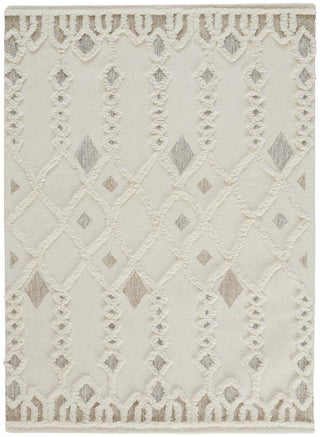 The Rug Corner Feizy Anica Transitional Trellis & Lattice - Ivory/Tan/Silver  