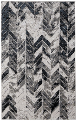 Micah Modern Chevron - Black/Gray/Silver