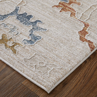 The Rug Corner Feizy Pasha Transitional Floral & Botanical - Ivory/Blue/Gold  