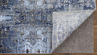 Gaspar Modern Damask - Blue/Gray/Taupe