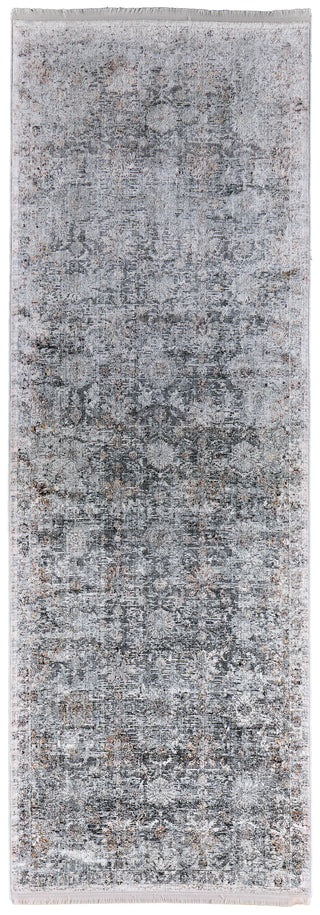 The Rug Corner Feizy Sarrant Transitional Damask - Gray/Silver/Tan  
