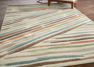 Eden Modern Abstract - Ivory/Brown/Blue