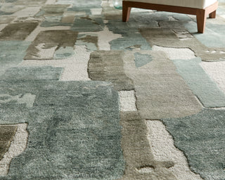 Kendall Modern Abstract - Green/Brown/Ivory