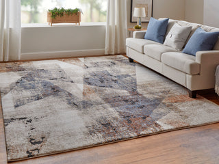 The Rug Corner Feizy Gilmore Modern Color Block - Blue/Ivory/Taupe  