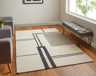 The Rug Corner Feizy Maguire Transitional Abstract - Ivory/Gray/Black  