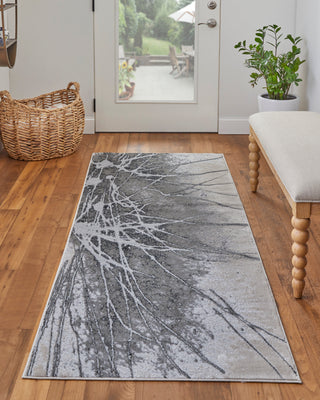 Astra Transitional Abstract - Gray/Silver/Ivory