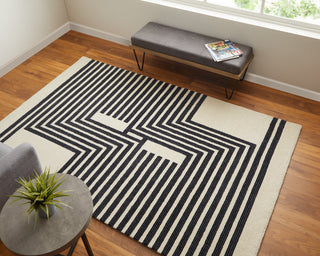 Maguire Transitional Abstract - Gray/Ivory/Black