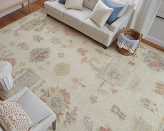 Grafton Transitional Floral & Botanical - Ivory/Orange/Gray