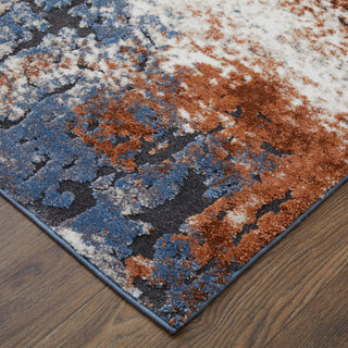 Gilmore Modern Distressed - Ivory/Blue/Taupe