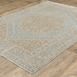 Echo Beige/Blue Area Rug ECH03