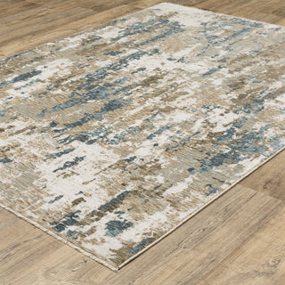 The Rug Corner Oriental Weavers Echo Beige/Blue Area Rug ECH11 Contemporary 