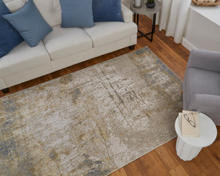 Aura Modern Abstract - Ivory/Brown/Gray