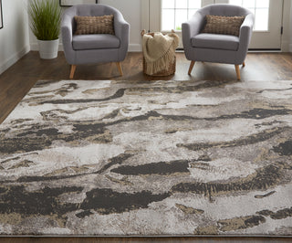 Vancouver Modern Abstract - Ivory/Brown/Taupe
