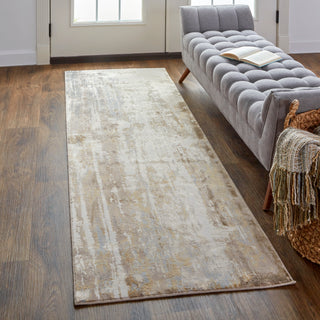 The Rug Corner Feizy Parker Transitional Abstract - Tan/Ivory/Gray  