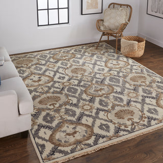 Beall Traditional Oriental - Ivory/Gray/Taupe