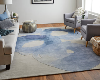 The Rug Corner Feizy Anya Transitional Abstract - Blue/Ivory  Anya Transitional Abstract - Blue/Ivory