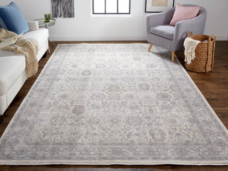 Marquette Transitional Oriental - Gray/Silver/Ivory