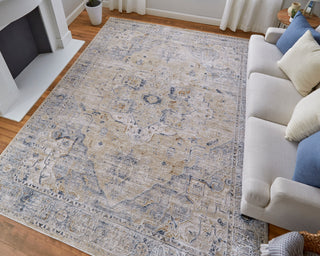 lifestyle The Rug Corner Feizy Pasha Transitional Medallion - Ivory/Taupe/Blue  Pasha Transitional Medallion - Ivory/Taupe/Blue