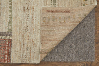The Rug Corner Feizy Kasbah Modern Abstract - Tan/Red/Green  