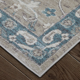 The Rug Corner Feizy Dartmouth Transitional Floral & Botanical - Gray/Blue/Taupe  