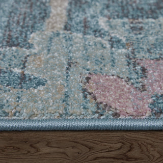 Dartmouth Transitional Abstract - Blue/Ivory/Pink