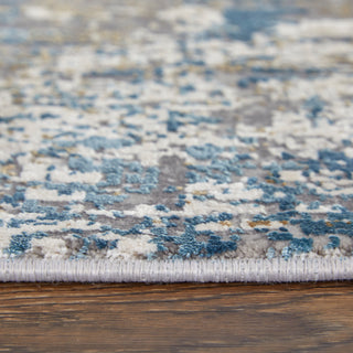 The Rug Corner Feizy Cadiz Modern Abstract - Ivory/Tan/Blue  