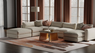 Anya Transitional Abstract - Red/Brown/Orange