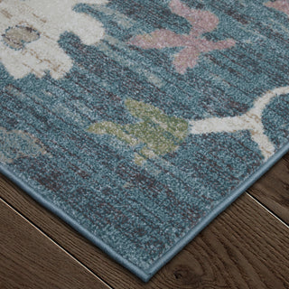 Dartmouth Transitional Abstract - Blue/Ivory/Pink