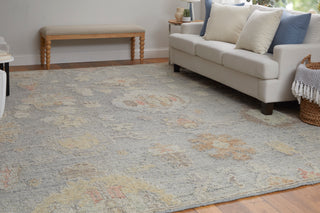 Grafton Transitional Floral & Botanical - Blue/Gray/Yellow