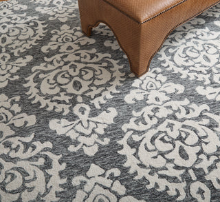 lifestyle The Rug Corner Feizy Belfort Traditional Floral & Botanical - Gray/Ivory/Black  Belfort Traditional Floral & Botanical - Gray/Ivory/Black