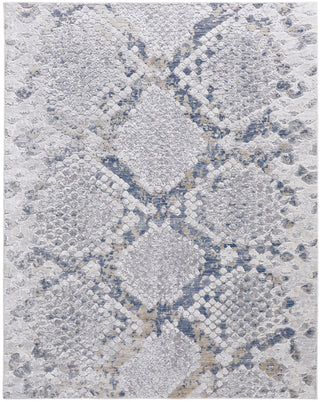 Laina Transitional Trellis & Lattice - Silver/Gray/Blue