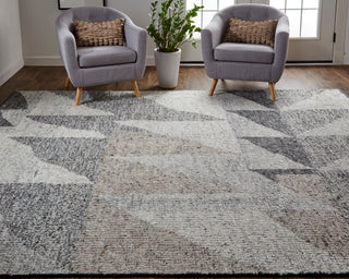 The Rug Corner Feizy Alford Modern Geometric - Ivory/Gray/Taupe  