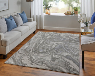 The Rug Corner Feizy Prasad Modern Watercolor - Gray/Ivory/Silver  Prasad Modern Watercolor - Gray/Ivory/Silver