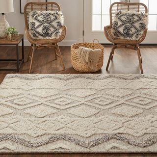 Anica Transitional Geometric - Ivory/Taupe/Gray