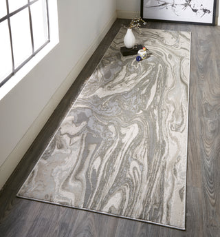 The Rug Corner Feizy Prasad Modern Watercolor - Gray/Ivory/Silver  Prasad Modern Watercolor - Gray/Ivory/Silver