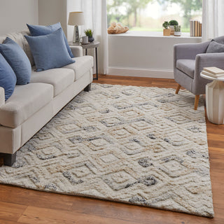 Anica Transitional Moroccan - Ivory/Gray/Black