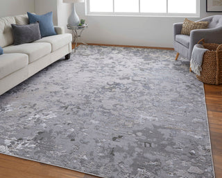 The Rug Corner Feizy Micah Modern Abstract - Silver/Gray/White  Micah Modern Abstract - Silver/Gray/White