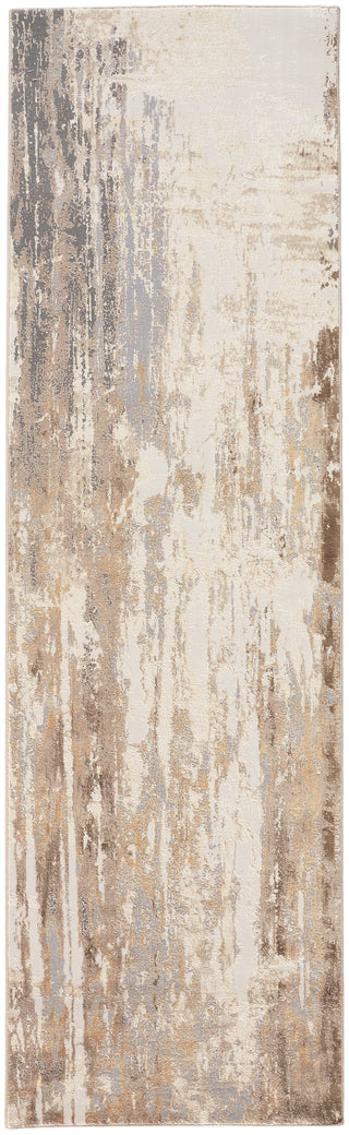 The Rug Corner Feizy Parker Transitional Abstract - Tan/Ivory/Gray  