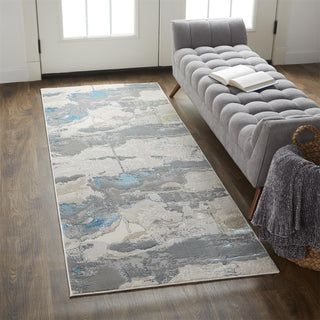 The Rug Corner Feizy Azure Modern Watercolor - Ivory/Gray/Blue  Azure Modern Watercolor - Ivory/Gray/Blue