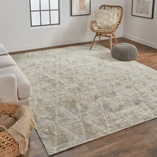 Elias Modern Abstract - Gray/Taupe